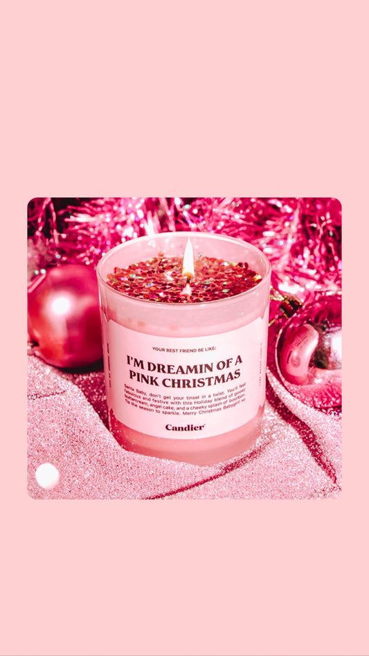 I'm Dreaming of A Pink Christmas candle