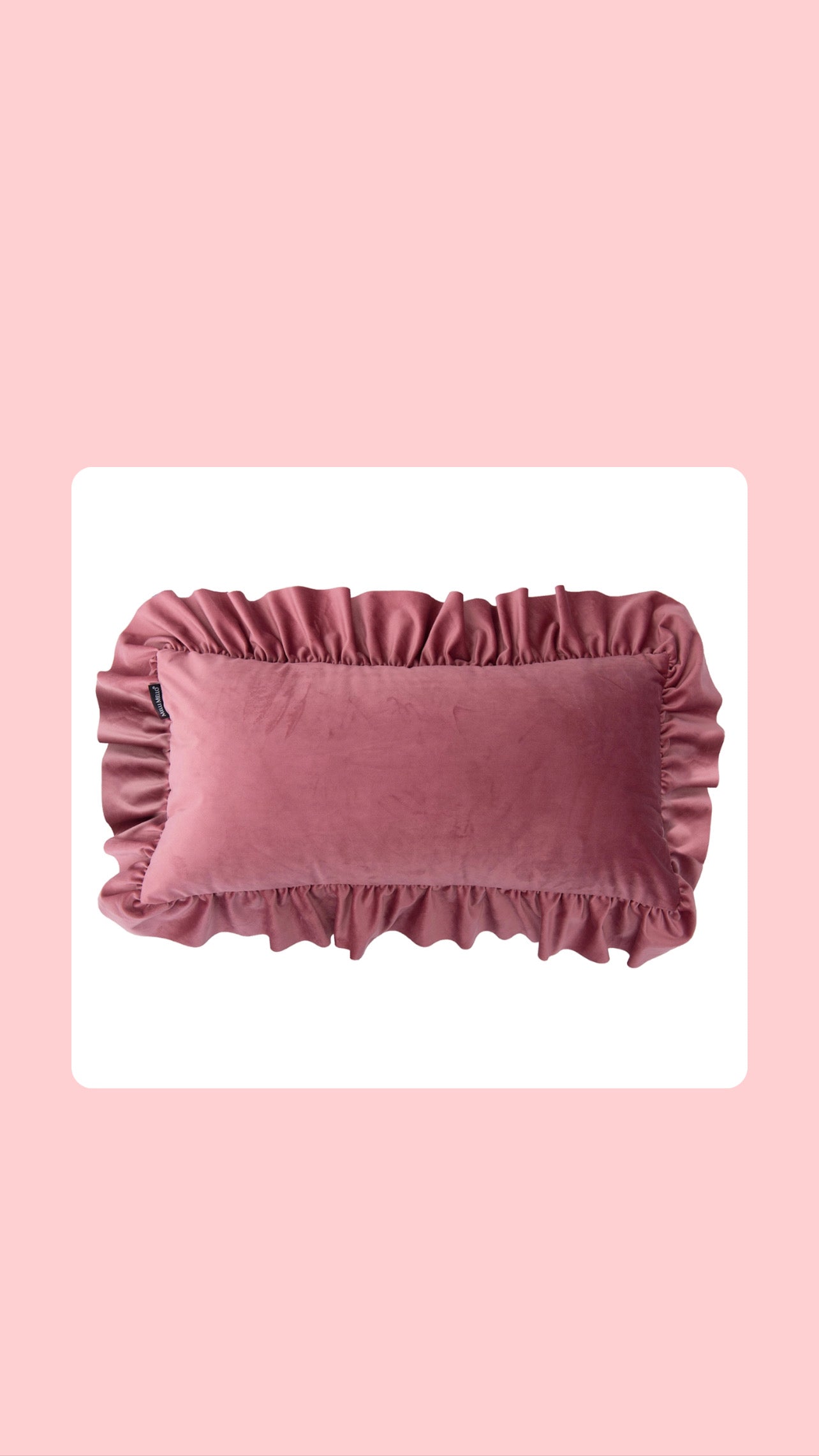 Velvet Ruffle Throw Pillow