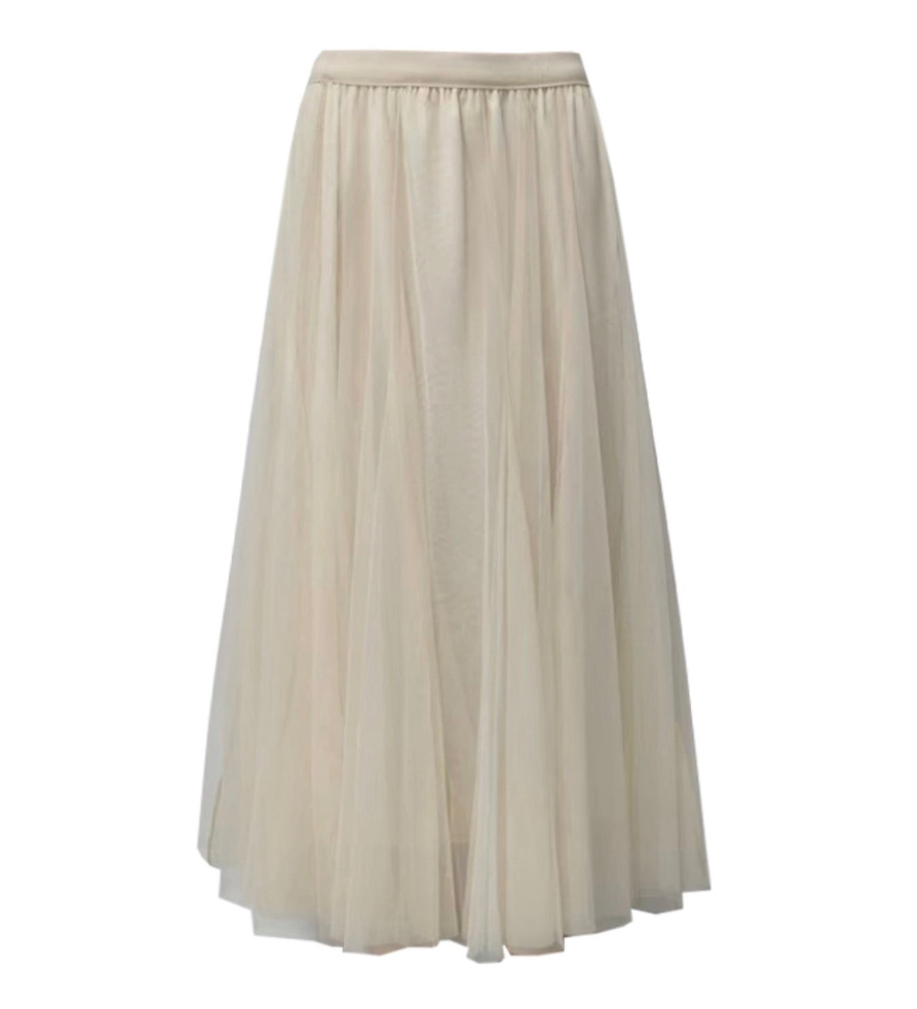 Elastic Waist Tulle Pleated Skirt – One Size
