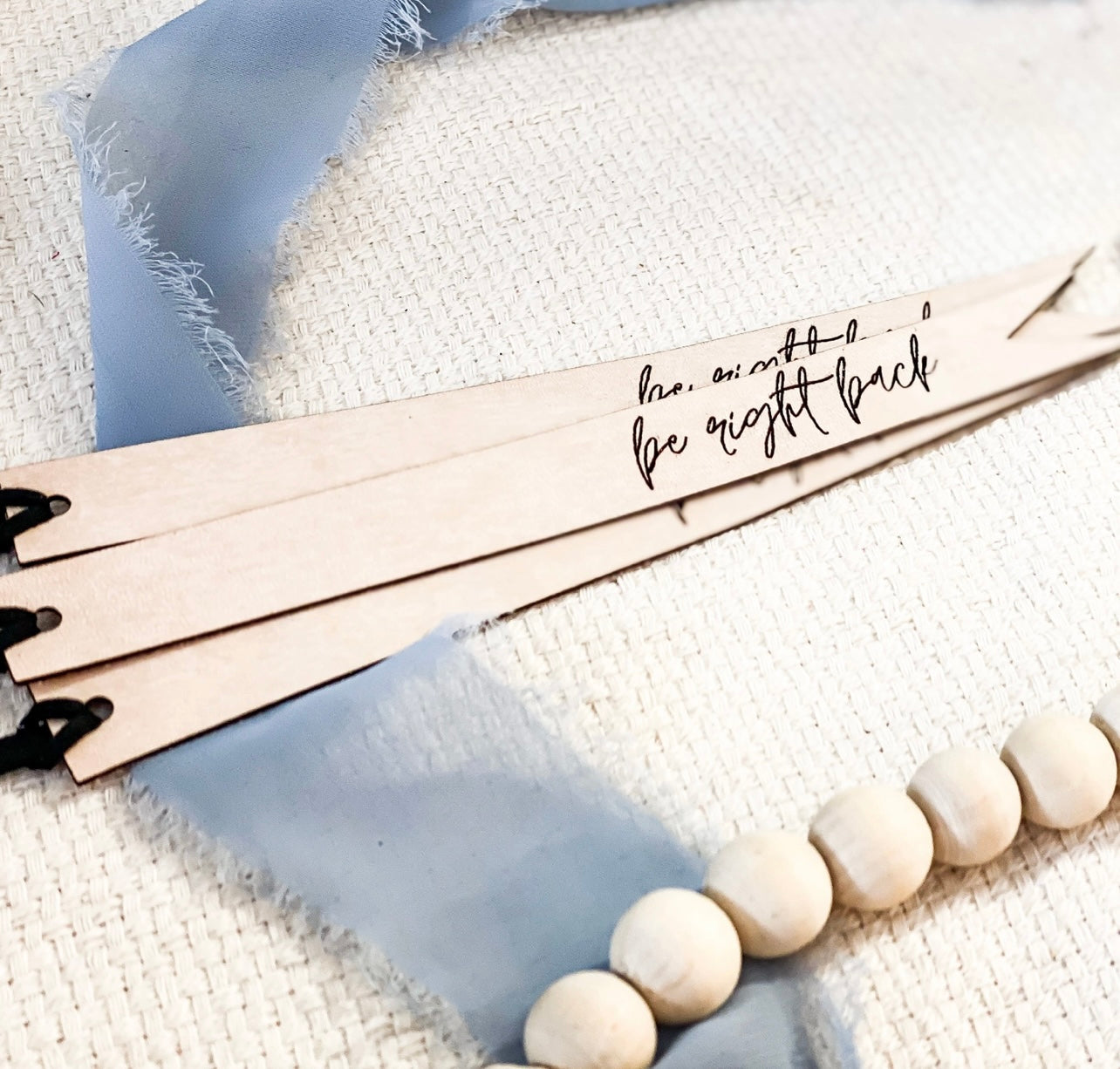 Be Right Back Natural Leather Bookmark