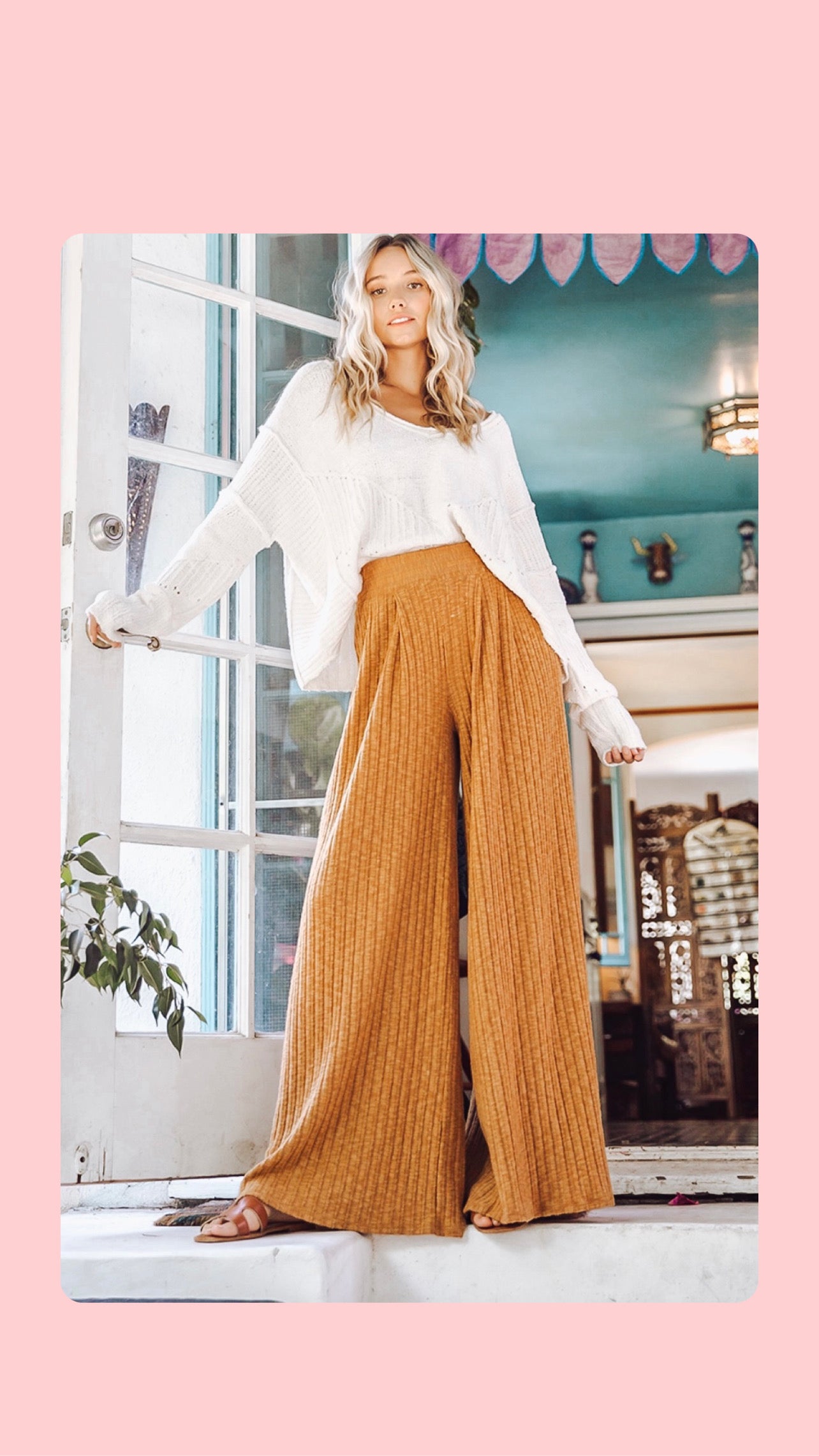 Wide Leg Solid Pants