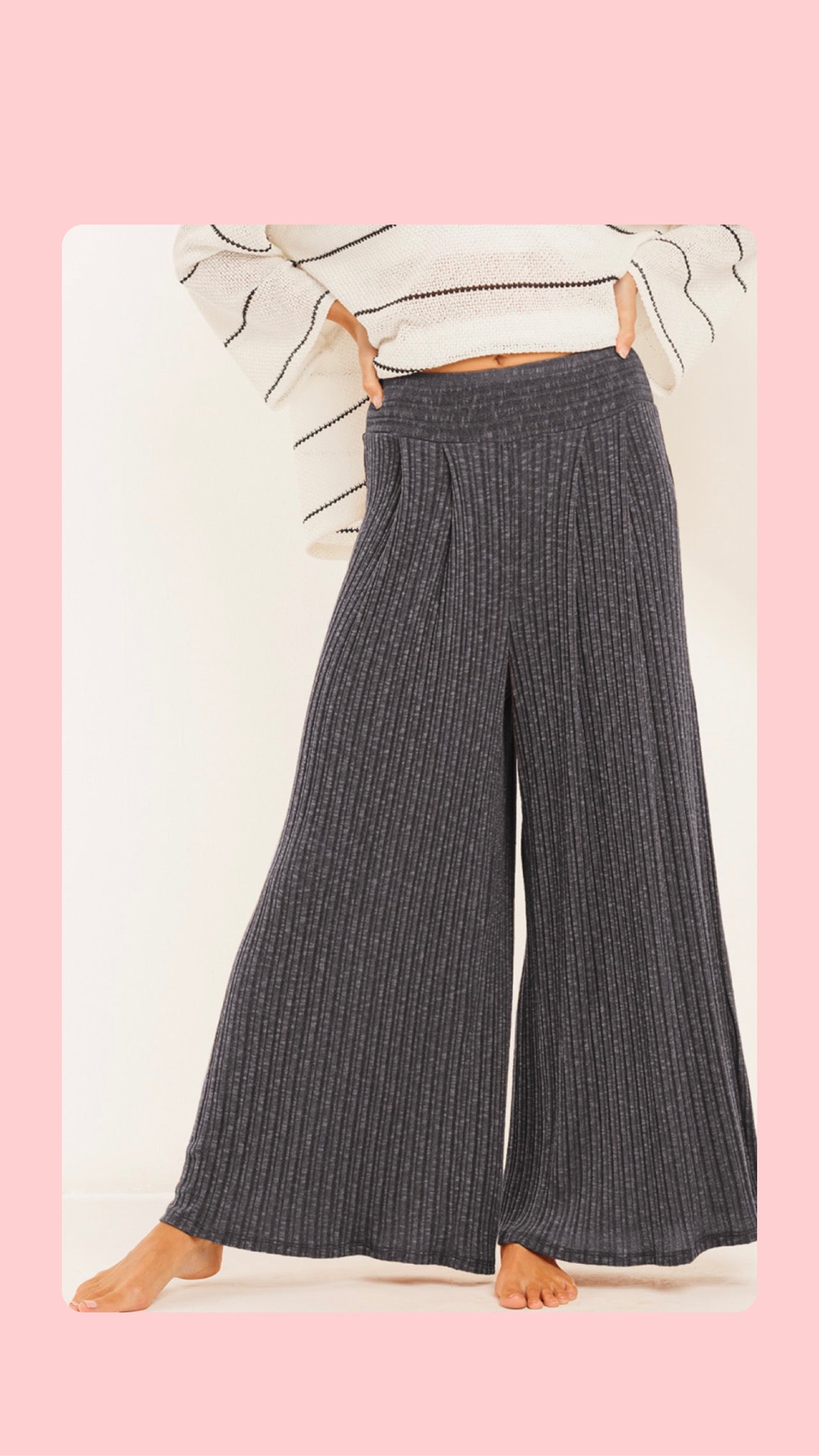 Wide Leg Solid Pants