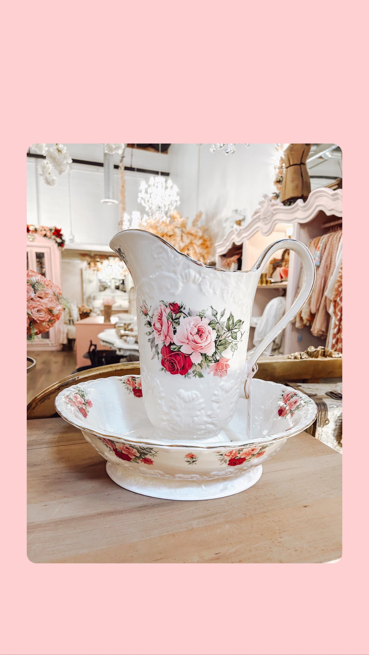 Floral Pitcher From England