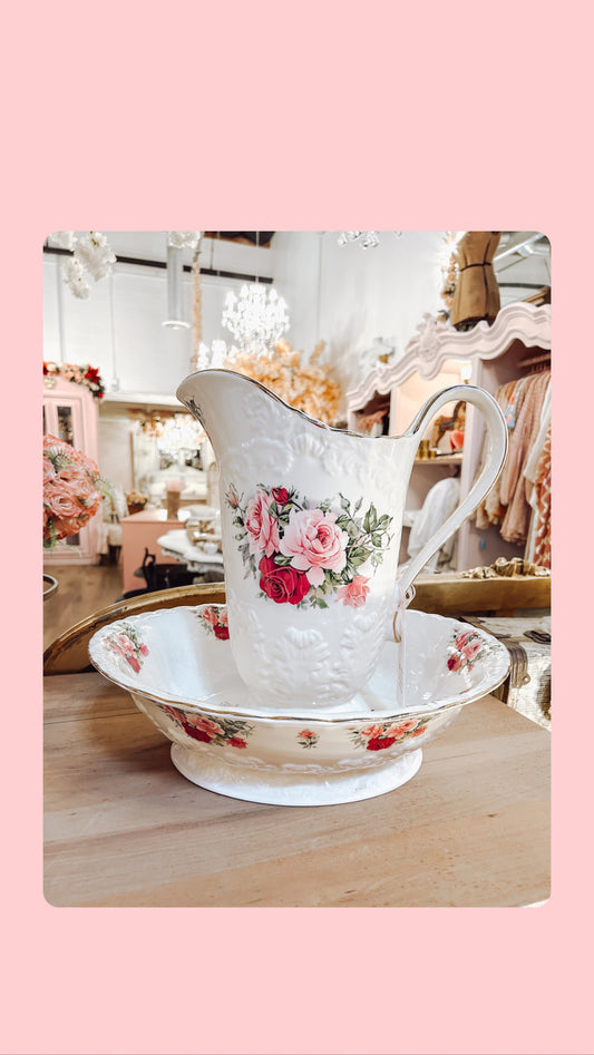 Floral Pitcher From England