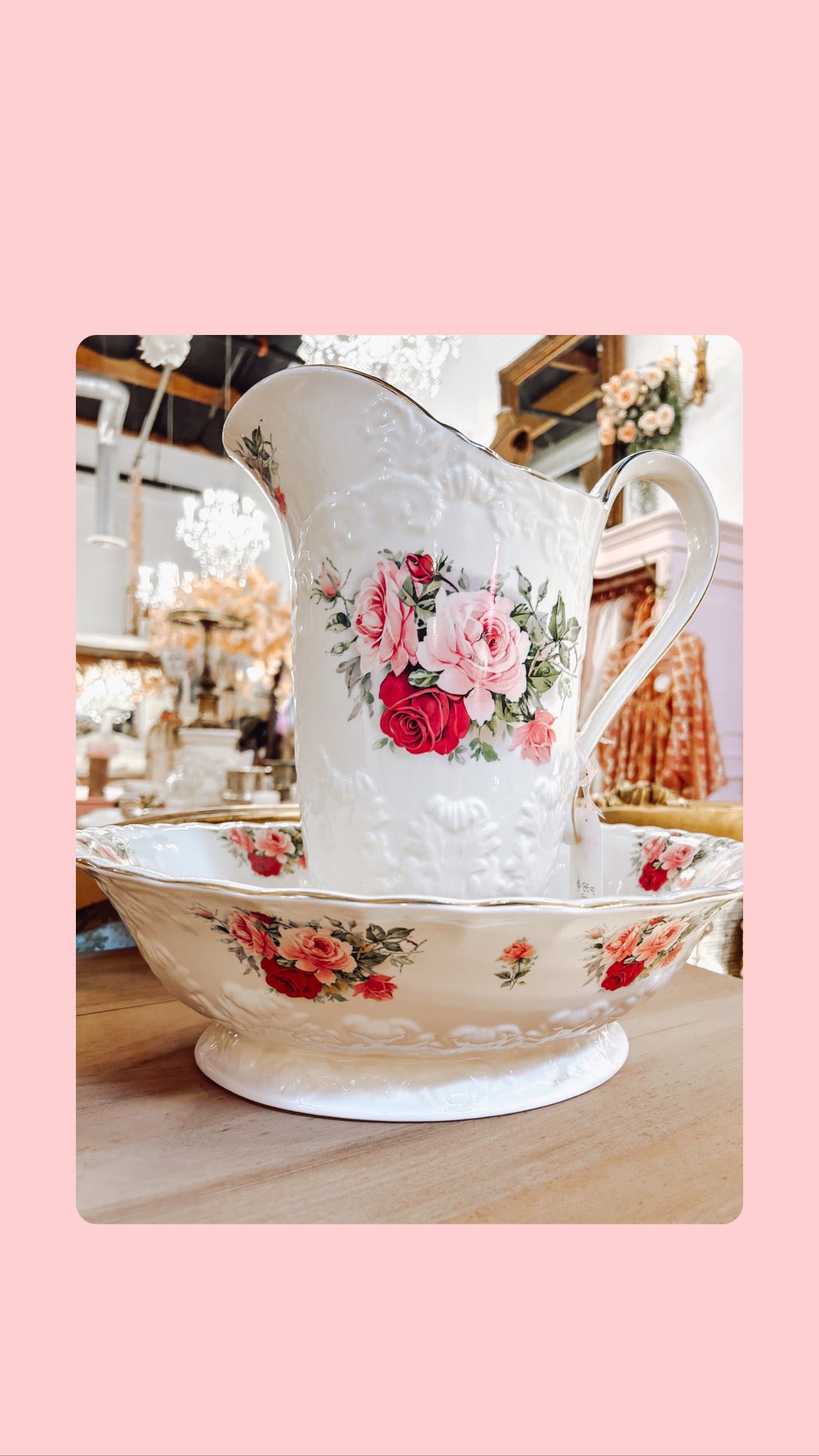 Floral Pitcher From England