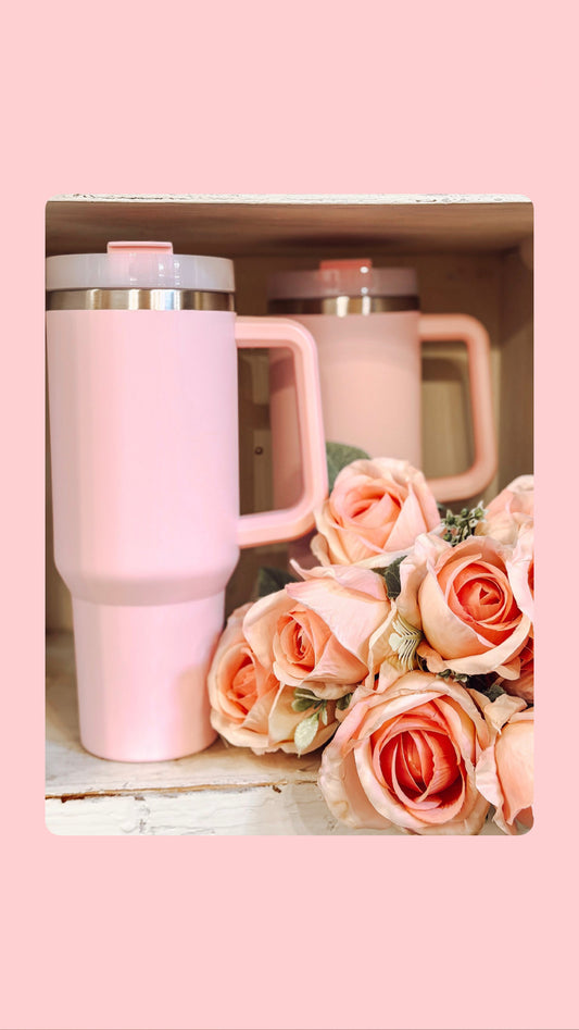 Blush Pink 40 oz Travel Tumbler