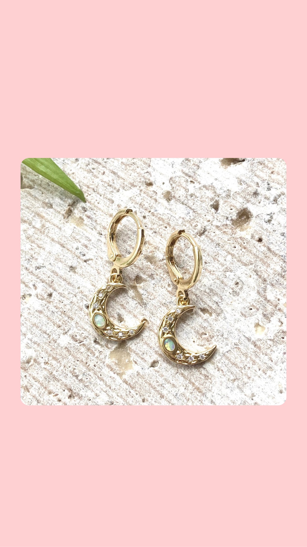 Opal Moon Earrings