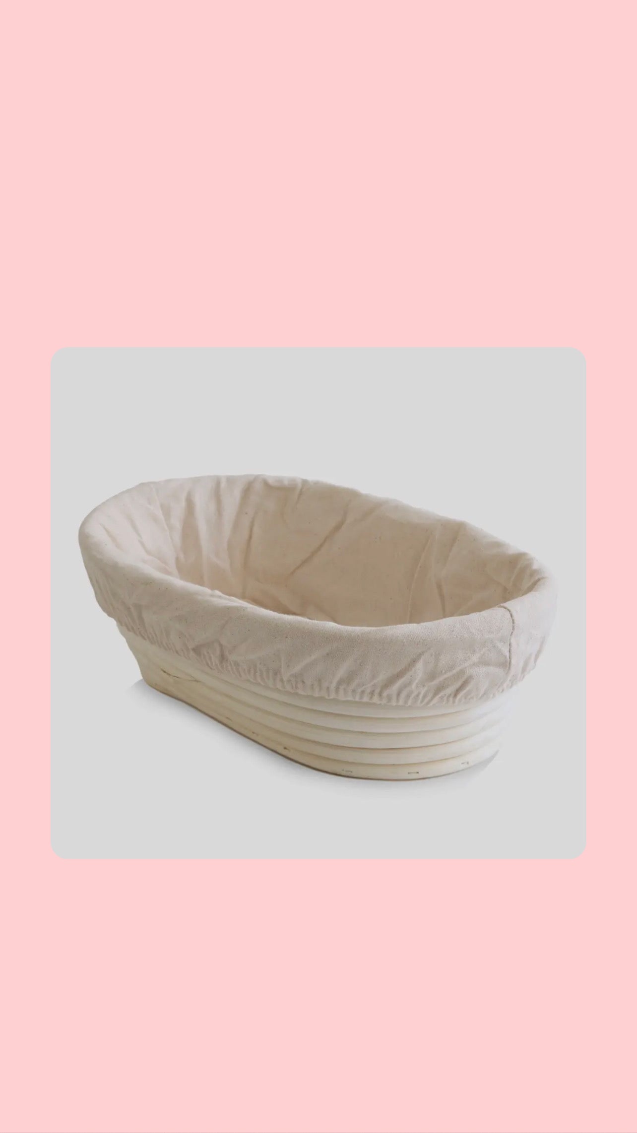 Oval Proofing Basket and Liner