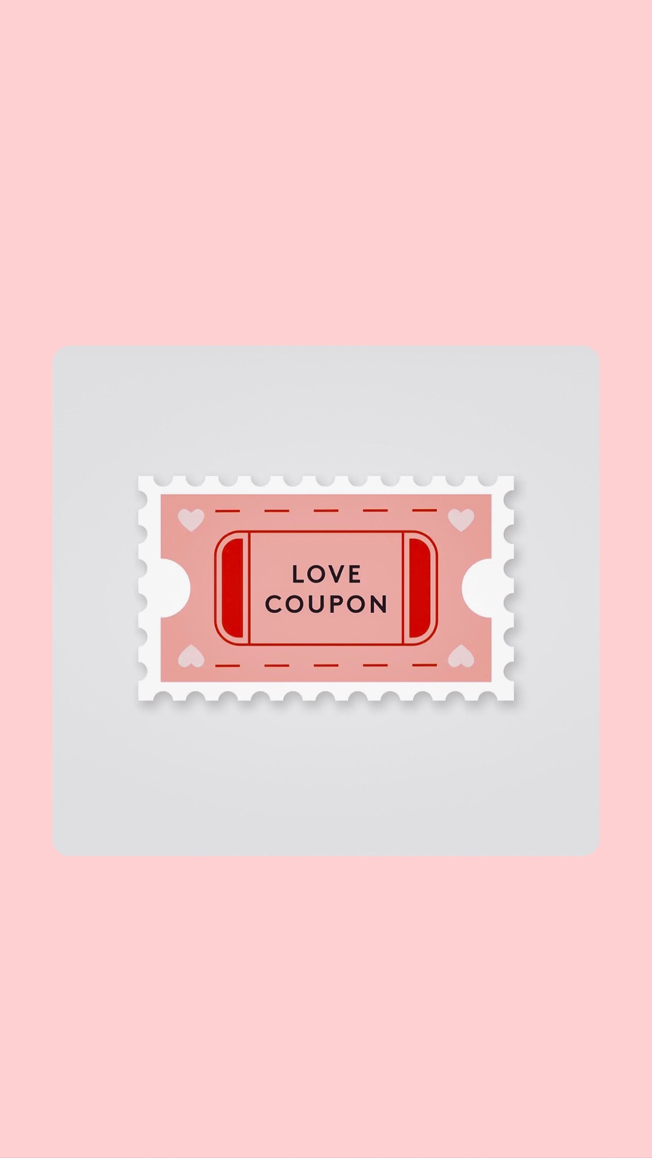Love Coupon Vinyl Sticker