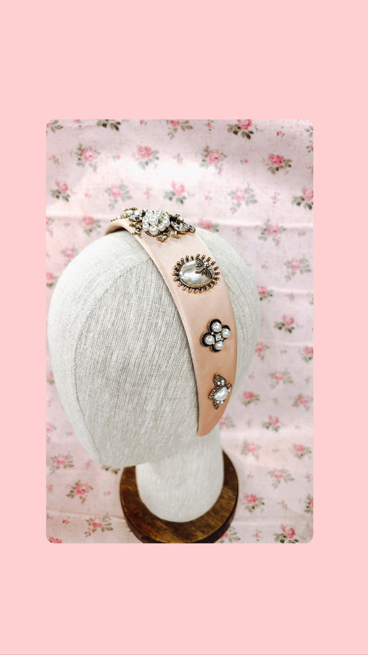 Baby Pink Bumble Bee charmed headband