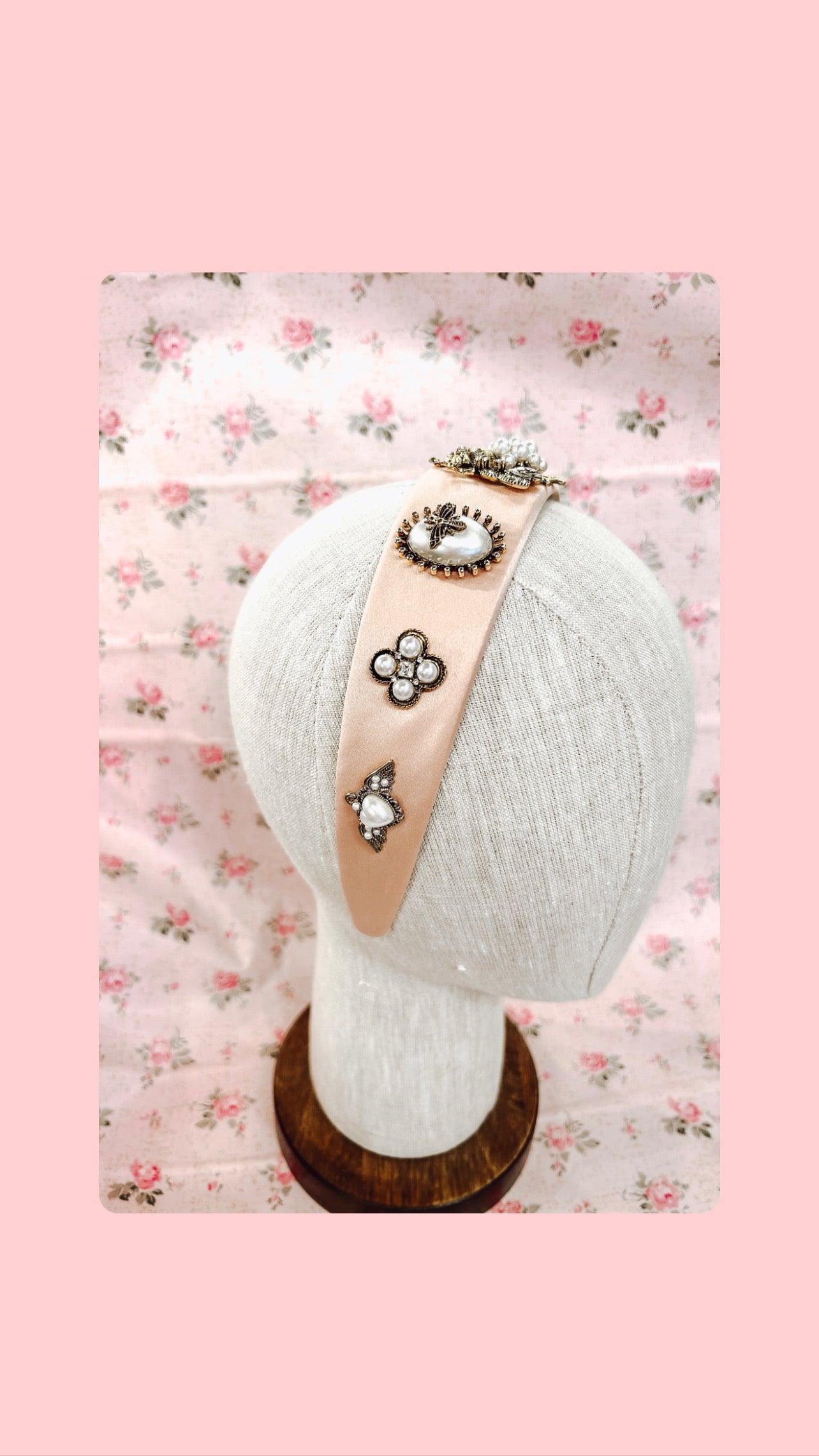 Baby Pink Bumble Bee charmed headband
