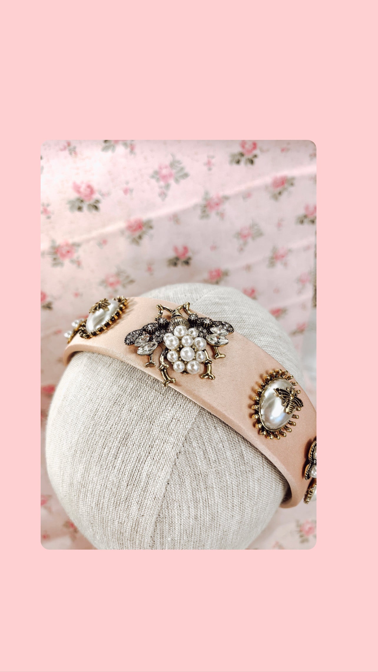 Baby Pink Bumble Bee charmed headband