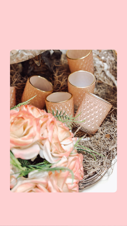 Pink tealight holder