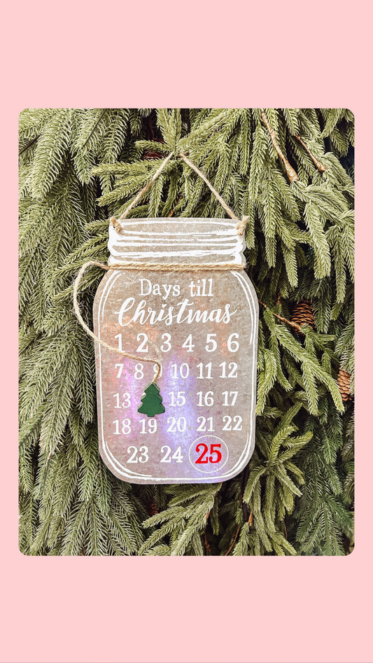 Galvanized Mason Jar Countdown