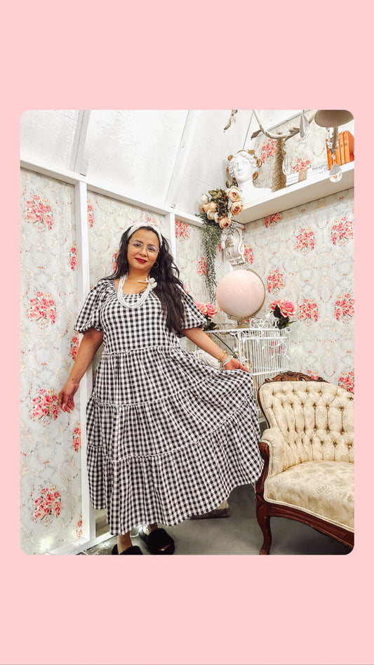 Monochrome & Ivory maxi dress