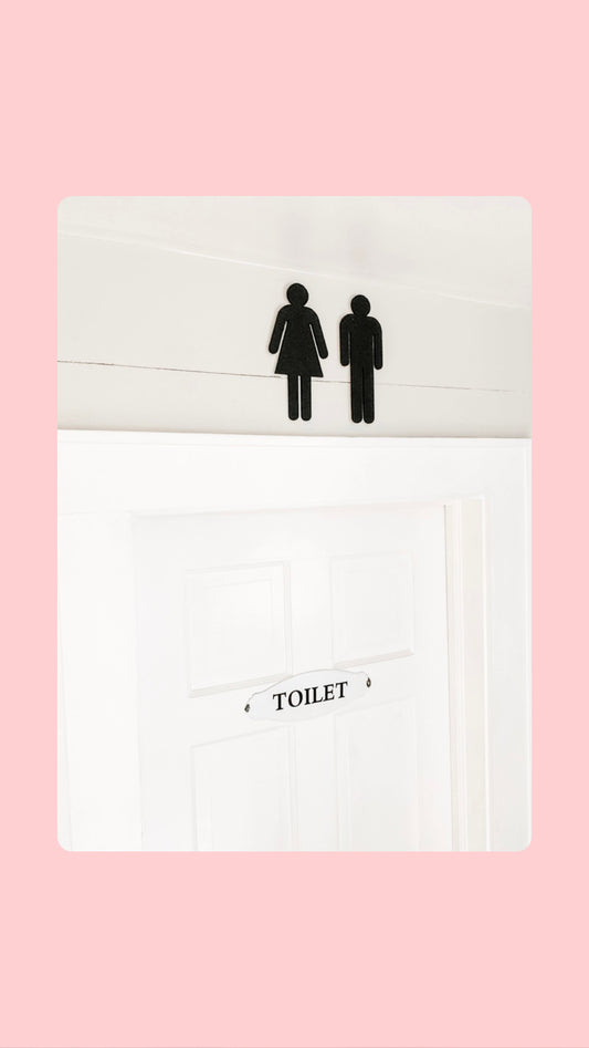 Bathroom Silhouettes pair