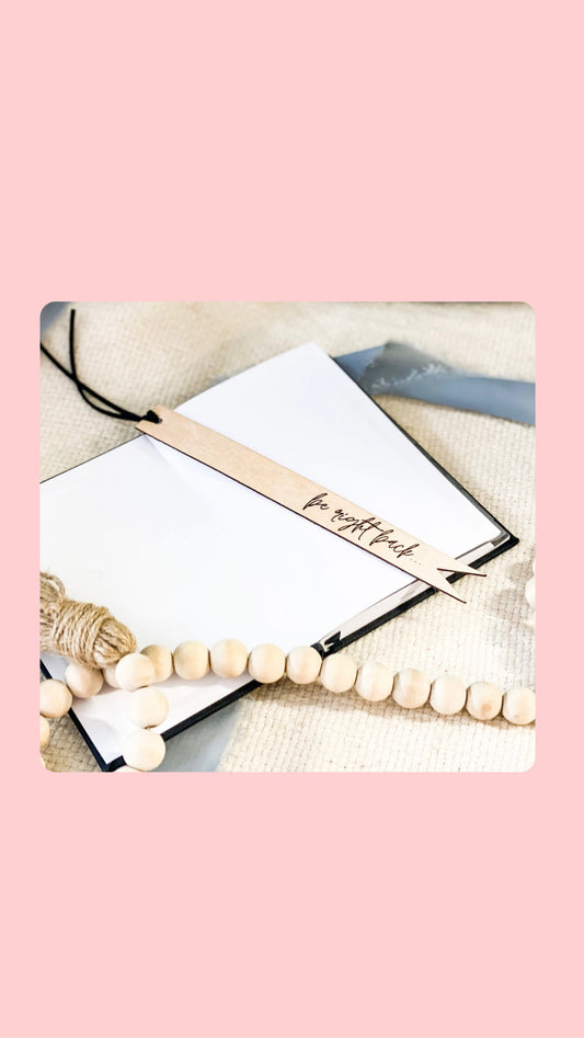 Be Right Back Natural Leather Bookmark
