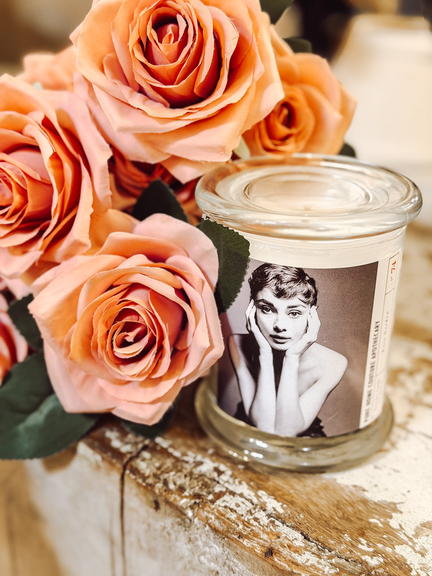 Audrey face-Rose Garden Candle